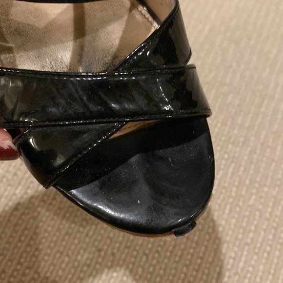 Prada Patent Leather Cork Wedge Sandals - Picture 10 of 10